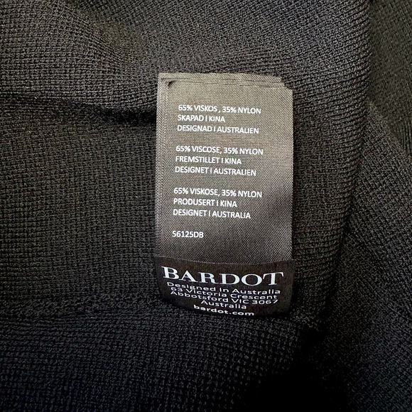 NWOT‼️REVOLVE - BARDOT Off Shoulder Knit Dress in Black (Size M) - Picture 7 of 13